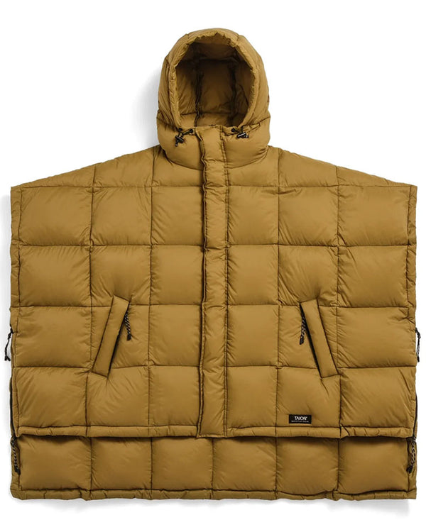 Mountain Hooded Foront Poncho - Coyote
