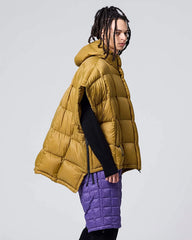 Mountain Hooded Foront Poncho - Coyote