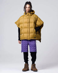 Mountain Hooded Foront Poncho - Coyote