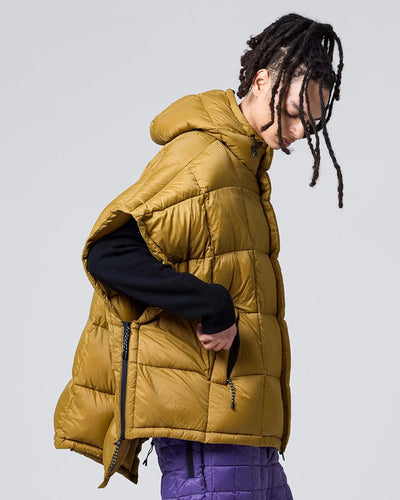 Mountain Hooded Foront Poncho - Coyote