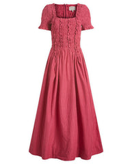 Raphaela Ruffle Midi Dress - Berry Business