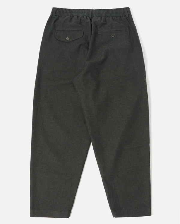 Pleated Track Pant Olive Tweed