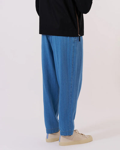 Pleated Track Pant - Washed Indigo