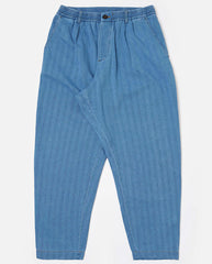 Pleated Track Pant - Washed Indigo
