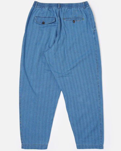 Pleated Track Pant - Washed Indigo