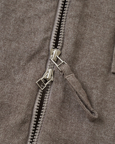 MONTY TENCEL ZIP SHIRT - BROWN