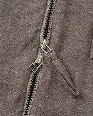 MONTY TENCEL ZIP SHIRT - BROWN
