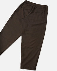 TWEED PLEATED TRACK PANT - BROWN
