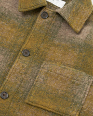 MELTON CHECK TAG JACKET - OLIVE