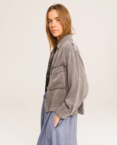 Sierra Chambray Jacket - Washed Black