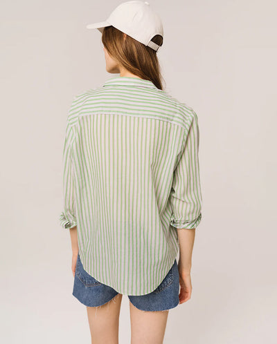 Manon Stripe Shirt - Sweet Green