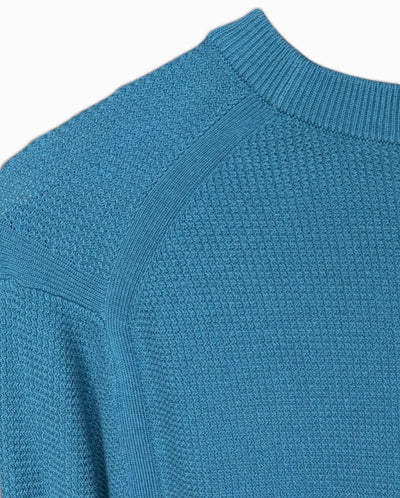MENS CREW NECK SWEATER - Grey/Blue