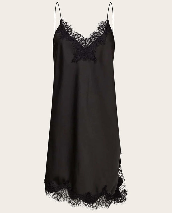 Naomi Asym Lingerie Dress - Black