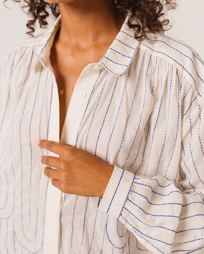 ALI Mistral Stripe Blouse - Blue Stripe