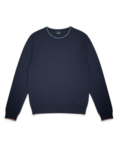 Merino CREW NECK SWEATER - Very Dark Navy