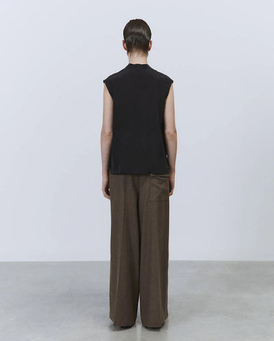 Silk Waistcoat Blouse BLACK