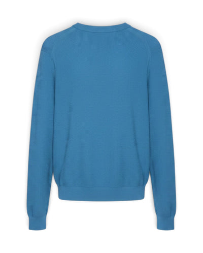 MENS CREW NECK SWEATER - Grey/Blue