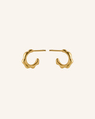 Small Aqua Hoops GOLD