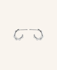 Small Aqua Hoops SILVER