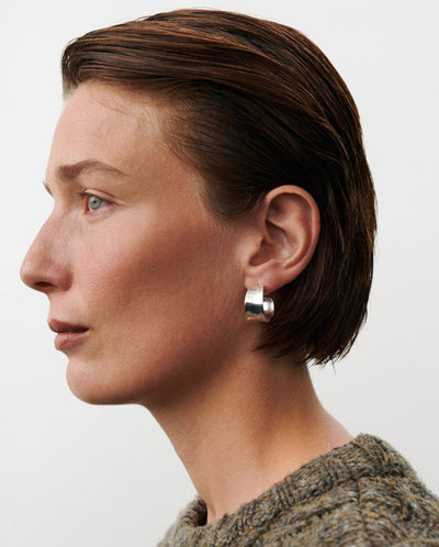 Large reflection Hoops - Silver