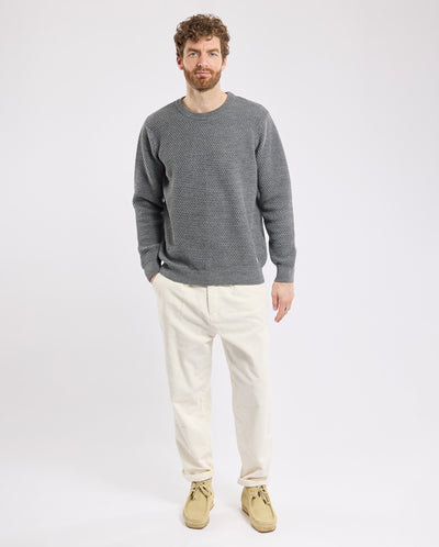 Chain Knit Pullover - Misty Grey