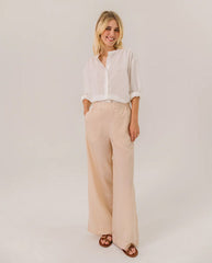 Ella Seersucker blouse - WHITE