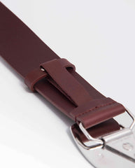 Buckle leather Belt - Grape