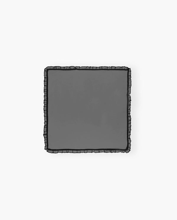 Organza frill scarf BLACK