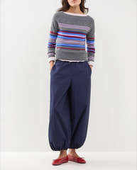Yesley Wide Neck Jumper - Bold Stripe
