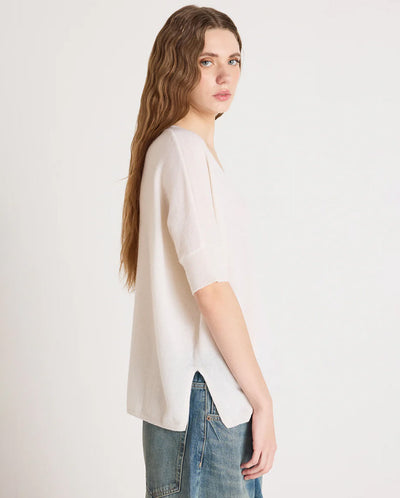 Kate Cashmere V Neck - Cream