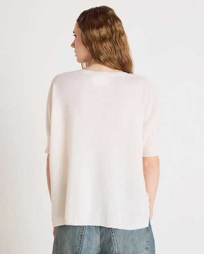 Kate Cashmere V Neck - Cream