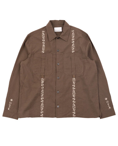 FINE CORD BAKERS OVERSHIRT - KHAKI