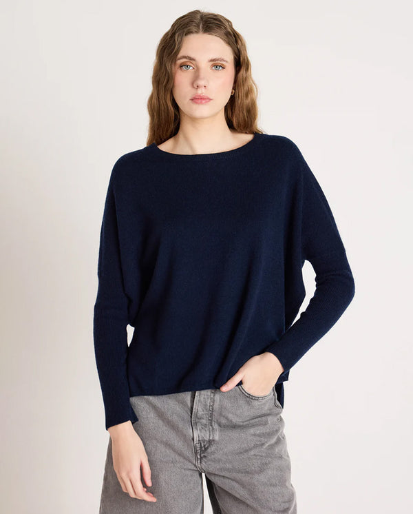 Astrid Cashmere Crew Knit - Navy