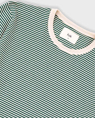 1 x 1 Stripe Tee - Pthayo Green/Ecru
