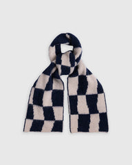 Mini Checkerboard Scarf - Oatmilk