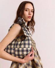 Roo Check Tie Bag - Cardamon Check