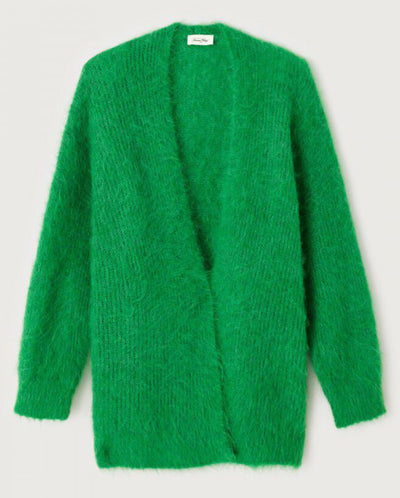 Bymi Fluffy Cardigan Clover melange