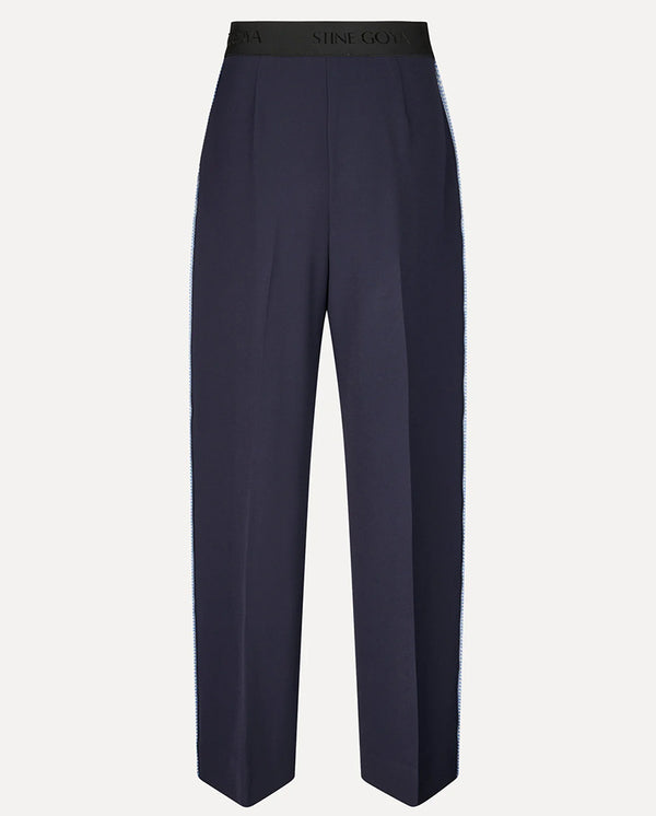 Fluid Blanket Stitch Pant - Night