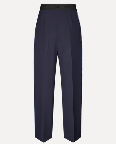 Silk Drawstring Trouser Grape