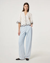 Tylera Blouse - Cosy White/black