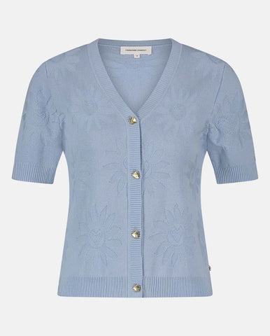 Button Sleeve Sweatshirt Fleur De Sel