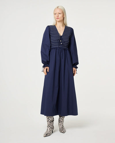Elouise Midi Dress - Navy