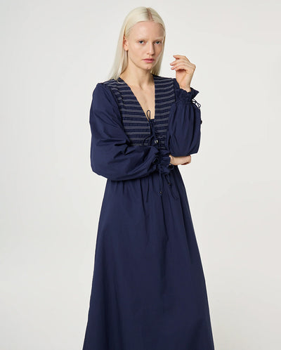 Elouise Midi Dress - Navy