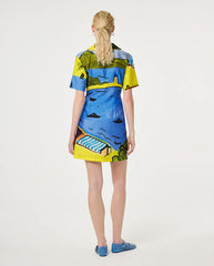 Roja Wrap Dress Dress - Blue Green