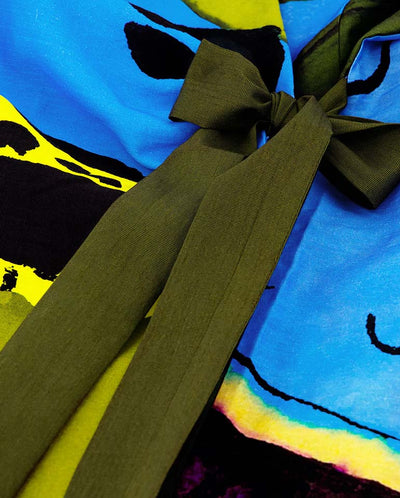 Roja Wrap Dress Dress - Blue Green