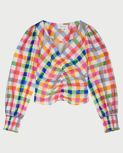 Madeleine Top - Cosy white / Solar Check