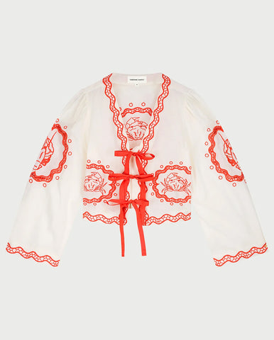 Linear Denim Top - Hurricane