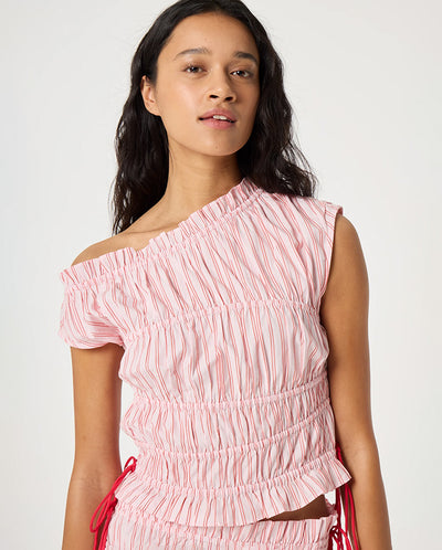 John S/S Stripe Top - Pink Stripe mark 2