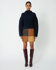 Cable Sweater - Navy