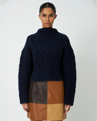 Cable Sweater - Navy